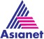 Asianet logo with red triangular lines representing the Indian TV network