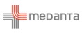 Medanta logo with modern typography and red cross symbol representing the Indian hospital network.