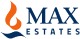 Max Estates logo with modern typography and geometric design representing premium real estate